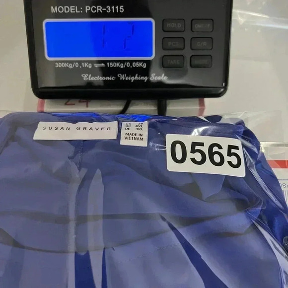 Susan Graver Womens 3X Midi Blue Liquid Knit Jersey Shift Dress Vacation Hiking - Picture 15 of 15